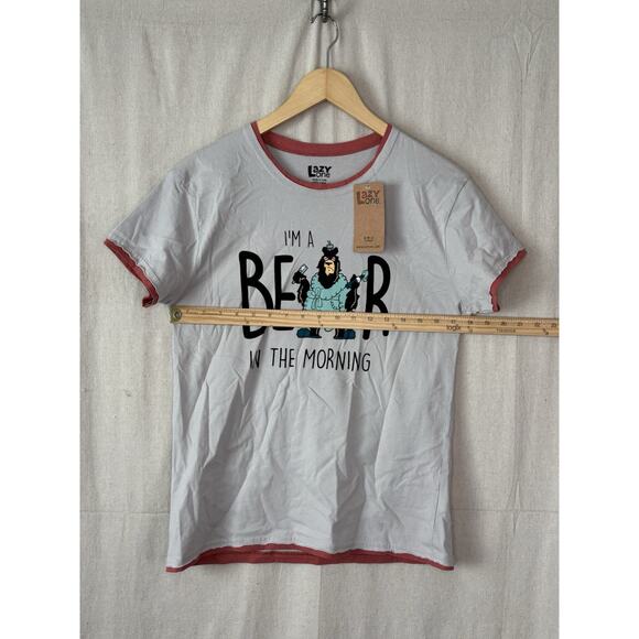 NWT Lazy One "I Am A Bear" Pajama Set Women XS/S Orange Cream Animal Cozycore - Picture 4 of 13